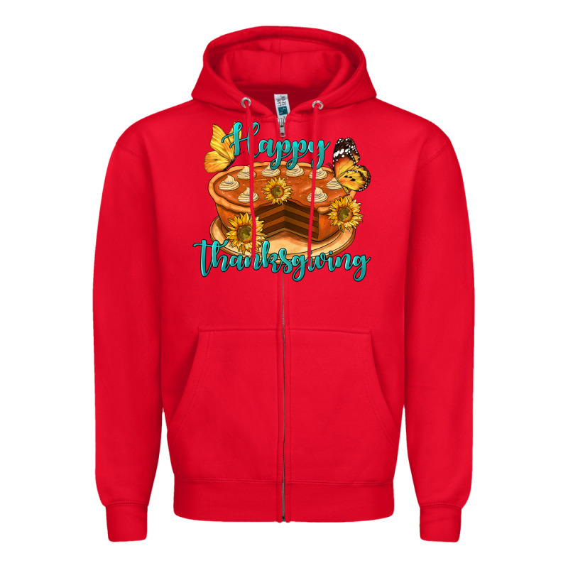 Happy Thanksgiving Pumpkin Pie Zipper Hoodie by LillyAllenDesigns | Teevron