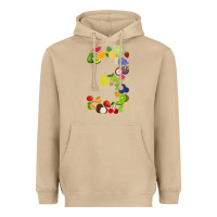 Mushroom Number 3 Fruit 3rd birthday party fruit themed gift Idea Heavyweight Hoodie - minhPixels