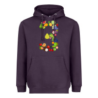 Plum Number 3 Fruit 3rd birthday party fruit themed gift Idea Heavyweight Hoodie - minhPixels