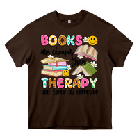 Chocolate Brown books are cheaper than therapy and twice as effective Heavy Core Tee - Artiststas