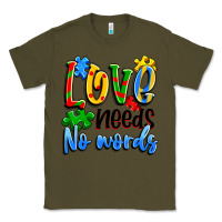 Army Green love needs no words Classic Tee - Artiststas