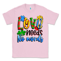 Bubblegum Pink love needs no words Classic Tee - Artiststas