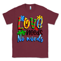 Burgundy love needs no words Classic Tee - Artiststas