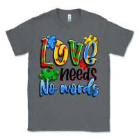 Charcoal Heather love needs no words Classic Tee - Artiststas