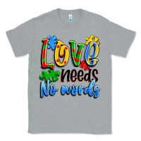 Heather Grey love needs no words Classic Tee - Artiststas