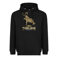 Black Thai Flag Vacation Bangkok Travel Thailand Heavyweight Hoodie - minhPixels
