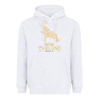 White Thai Flag Vacation Bangkok Travel Thailand Heavyweight Hoodie - minhPixels