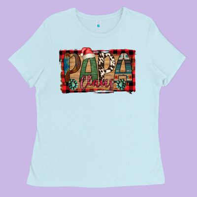 Papa Claus Beard Papa Claus Christmas Ladies Tee Designed By Bettercallsaul