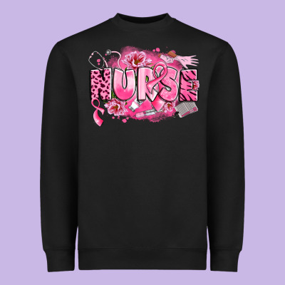 Breast Cancer Nurse Heavyweight Sweatshirt Designed By Lillyallendesigns