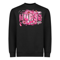 Black breast cancer nurse Heavyweight Sweatshirt - LillyAllenDesigns