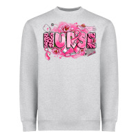 Heather Grey breast cancer nurse Heavyweight Sweatshirt - LillyAllenDesigns