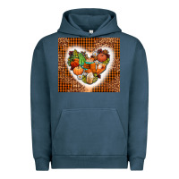 Pigment Midnight Navy western fall heart Urban Hoodie - AdoDesignShop