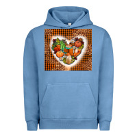 Pigment Pebble Blue western fall heart Urban Hoodie - AdoDesignShop