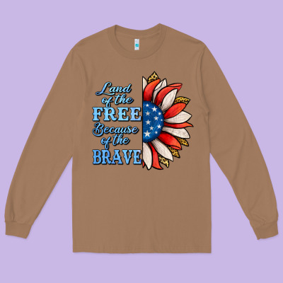 Patriotic Sunflower Long Sleeve Tee Designed By Jasminsmagicworld