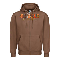 Chestnut Gobble Gobble Til You Wobble Zipper Hoodie - LillyAllenDesigns