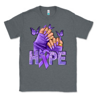 Charcoal Heather Hope lavender ribbon all cancers Classic Tee - NancyCooperArtShop