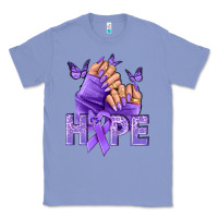 Colony Blue Hope lavender ribbon all cancers Classic Tee - NancyCooperArtShop