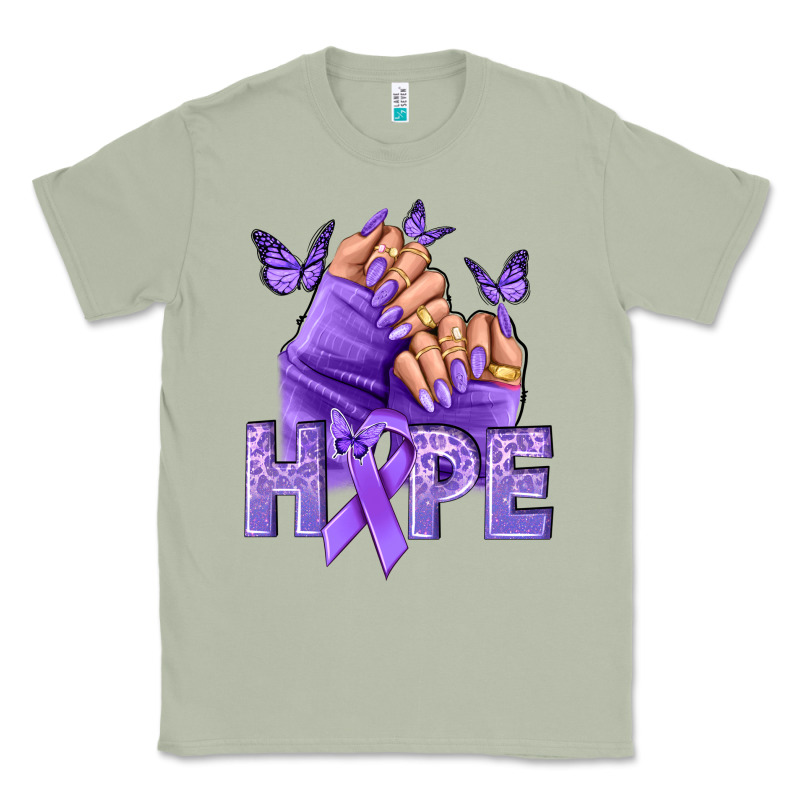 Hope Lavender Ribbon All Cancers Classic Tee by NancyCooperArtShop | Teevron