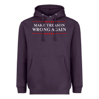 Plum Make Treason Wrong Again Political Resist Lying Anti-Trump Heavyweight Hoodie - minhPixels