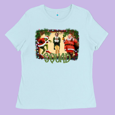 Christmas Friends Squad Ladies Tee Designed By Bettercallsaul