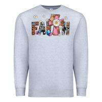 Heather Grey faith cross Premium Sweatshirt - Artiststas