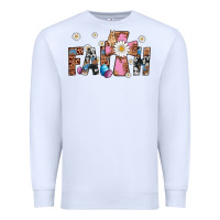 White faith cross Premium Sweatshirt - Artiststas