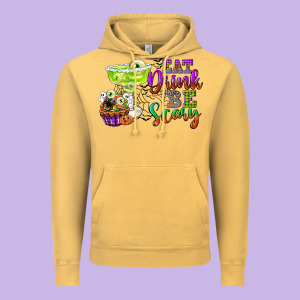 Eat Drink And Be Scary Vintage Hoodie Designed By Cowgirlartshop