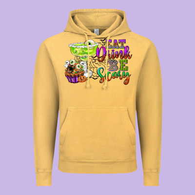 Eat Drink And Be Scary Vintage Hoodie Designed By Cowgirlartshop
