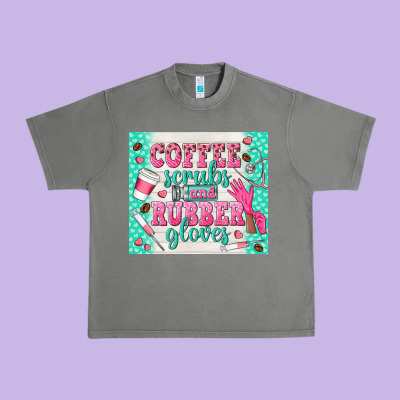 Coffee Scrubs And Rubber Gloves Urban Heavy Tee Designed By Tumblerdesignbyshophia