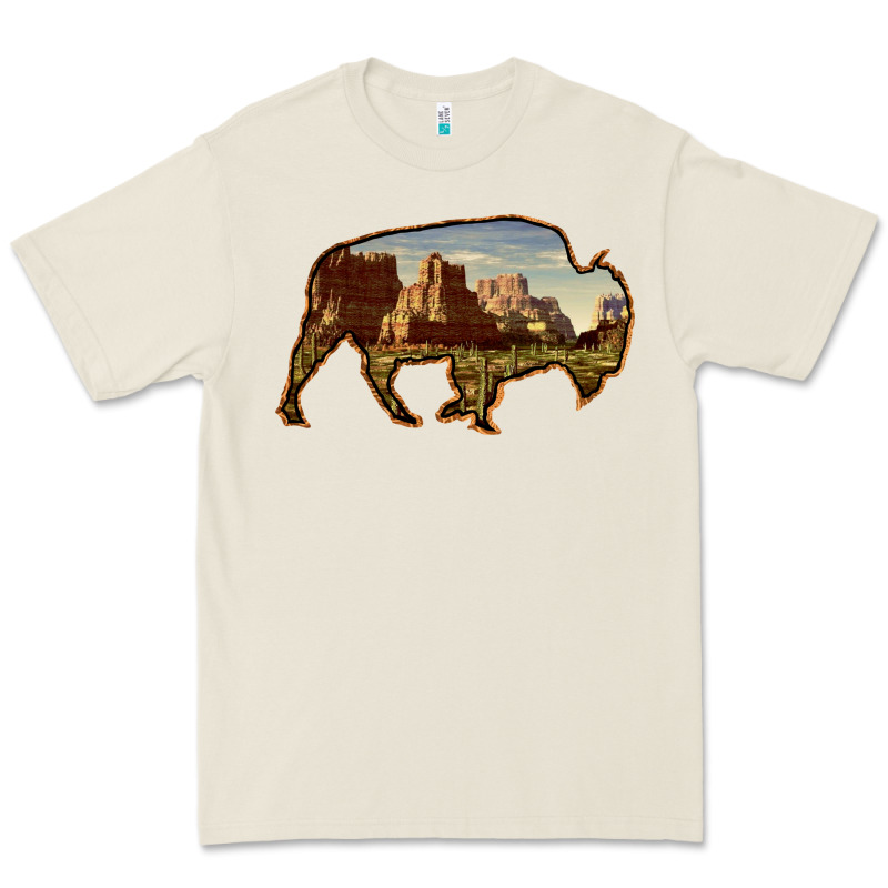 Bison Silhouette Desert Landscape Premium Tee by Bettercallsaul | Teevron