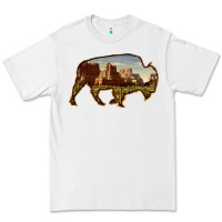 White Bison Silhouette Desert Landscape Premium Tee - Bettercallsaul