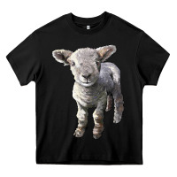 Black southdown baby sheep Heavy Core Tee - LillyAllenDesigns