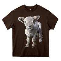 Chocolate Brown southdown baby sheep Heavy Core Tee - LillyAllenDesigns
