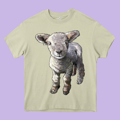 Southdown Baby Sheep Heavy Core Tee Designed By Lillyallendesigns