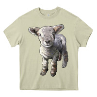 Mossy southdown baby sheep Heavy Core Tee - LillyAllenDesigns