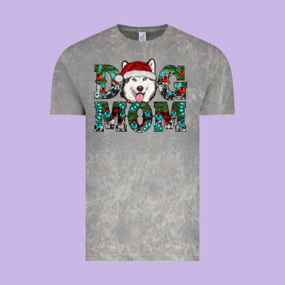 Christmas Dog Mom Husky Vintage Tee Designed By Ranaportraitstore