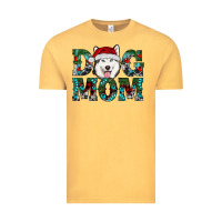 Vintage Mustard Christmas Dog Mom Husky Vintage Tee - RanaPortraitStore