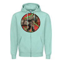 Belgian Horse Christmas Zipper Hoodie | Teevron