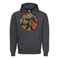 Smoke Belgian Horse Christmas Zipper Hoodie - LillyAllenDesigns