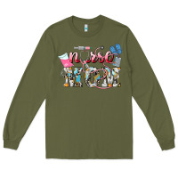 Army Green Nurse mom Mother's Day Long Sleeve Tee - HowdyJamesFarm