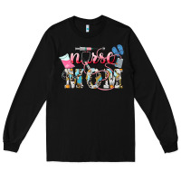 Black Nurse mom Mother's Day Long Sleeve Tee - HowdyJamesFarm