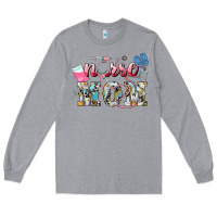 Heather Grey Nurse mom Mother's Day Long Sleeve Tee - HowdyJamesFarm