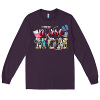 Plum Nurse mom Mother's Day Long Sleeve Tee - HowdyJamesFarm