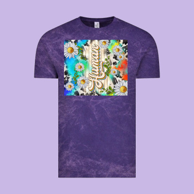 Human With Daisies Vintage Tee Designed By Tumblerdesignbyshophia