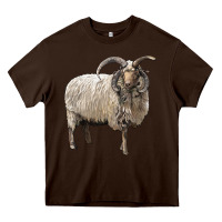 Chocolate Brown navajo churro sheep Heavy Core Tee - LillyAllenDesigns