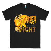 Black Her fight is our fight Childhood Cancer yellow Classic Tee - NancyCooperArtShop