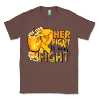 Chestnut Her fight is our fight Childhood Cancer yellow Classic Tee - NancyCooperArtShop