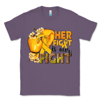 Lavender Her fight is our fight Childhood Cancer yellow Classic Tee - NancyCooperArtShop