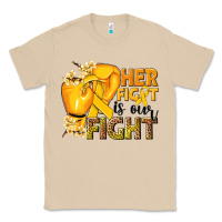 Mushroom Her fight is our fight Childhood Cancer yellow Classic Tee - NancyCooperArtShop