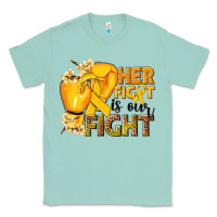 Seafoam Her fight is our fight Childhood Cancer yellow Classic Tee - NancyCooperArtShop